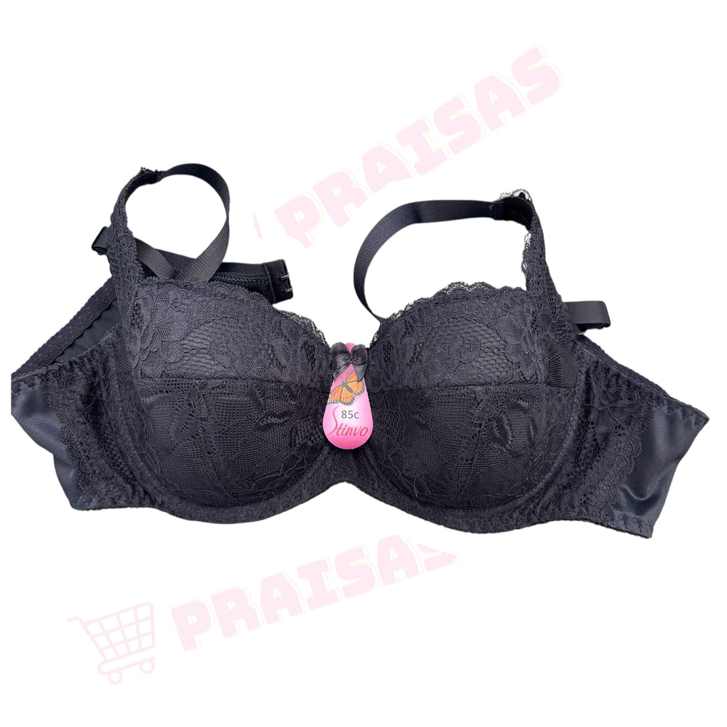 Latviška liemenėlė Stinvo – balkonetė su nėriniais, su lankeliais ir pakietinimu