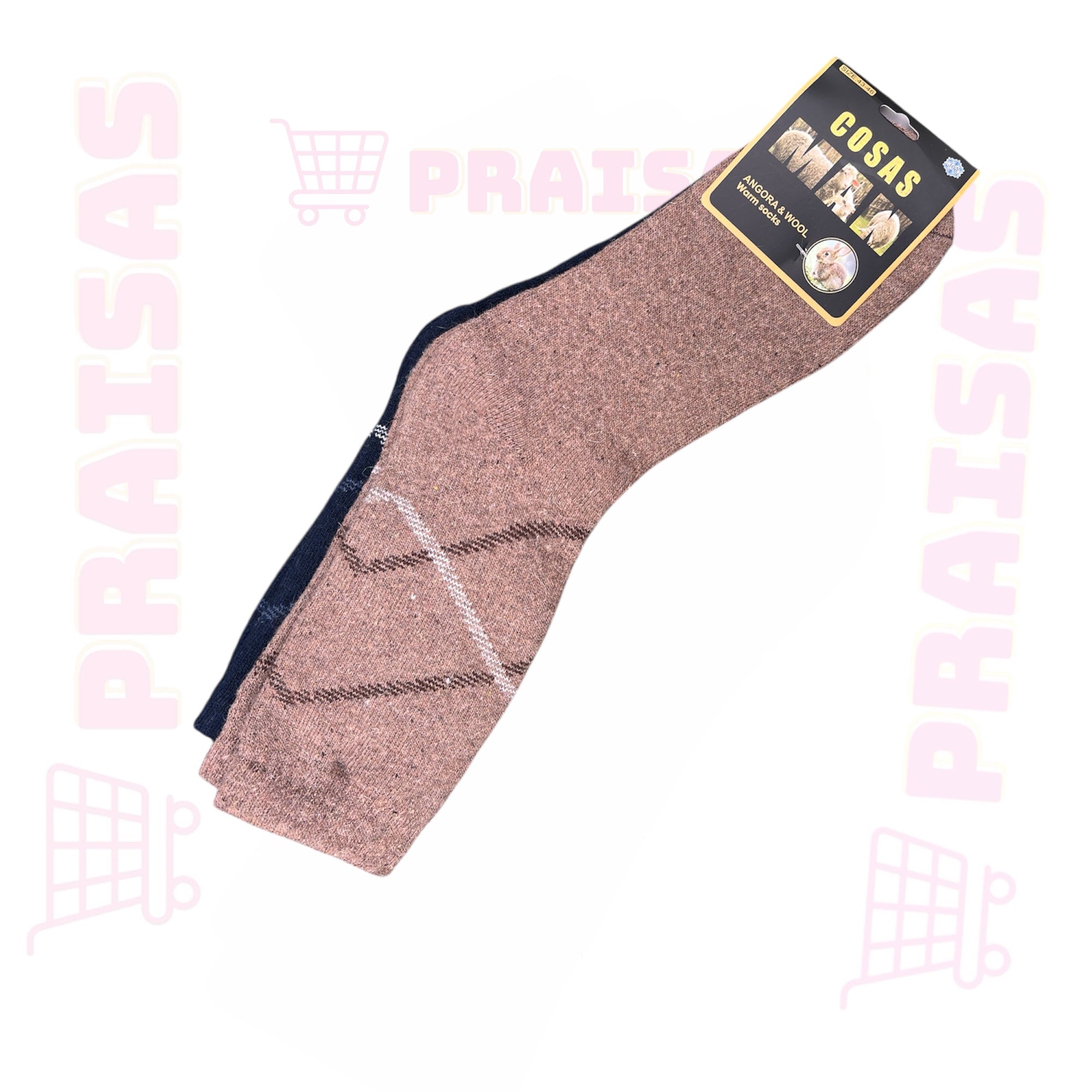 Cosas Klasikinės storesnės vyriškos kojinės su vilna - 4 poros