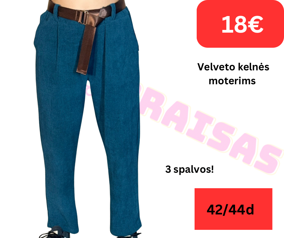 Italy velvet kelnės moterims