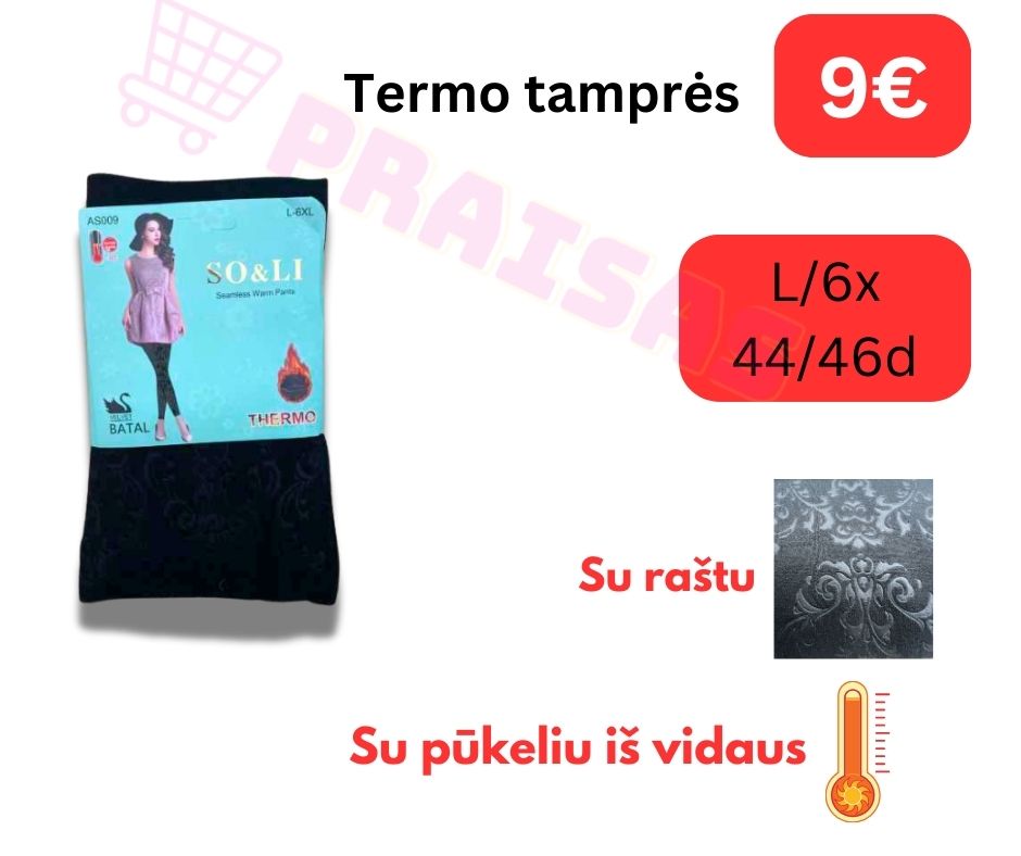 Šiltos tamprės su raštu termo