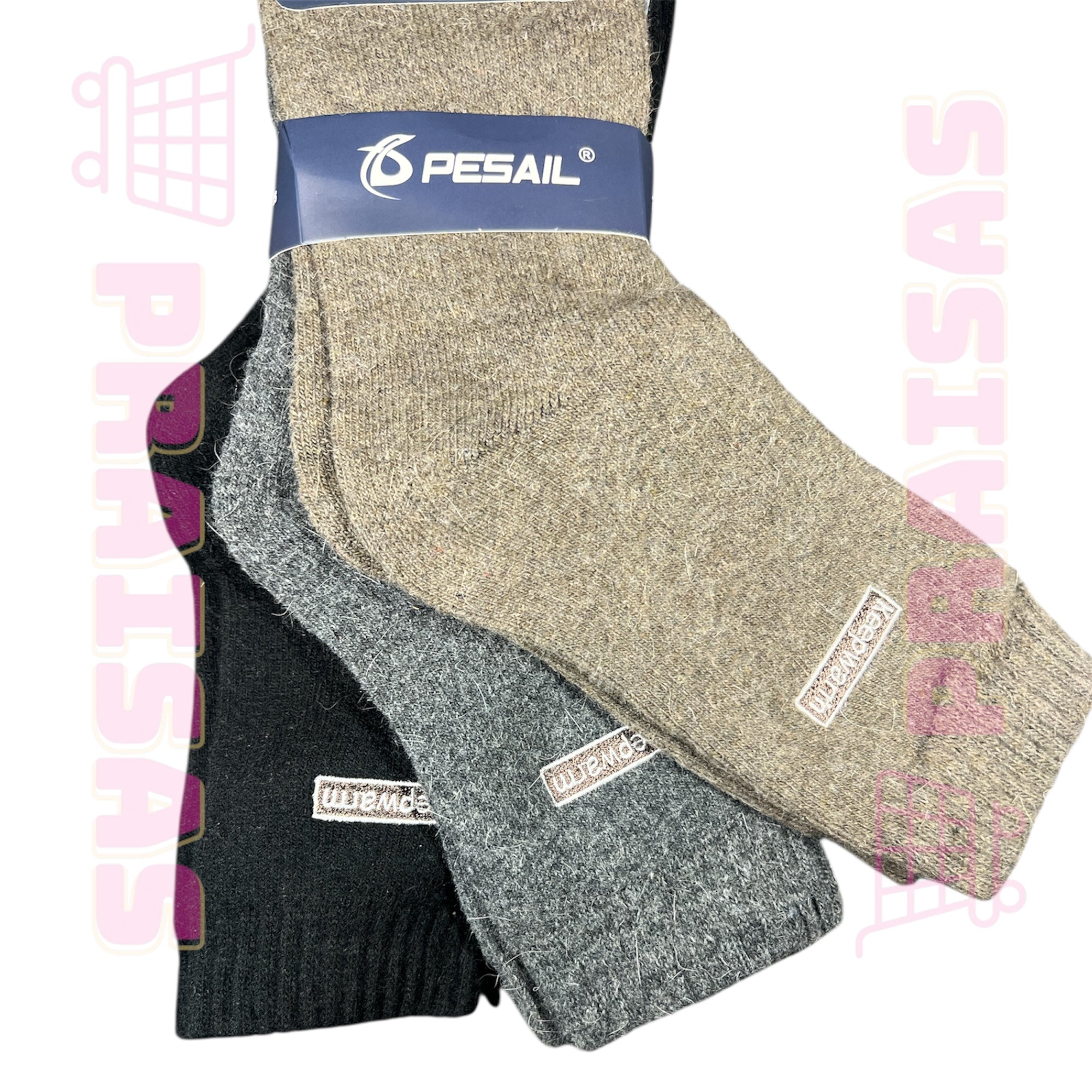 Šiltos kojinės žiemai , ilgos , klasikinės, 3 poros