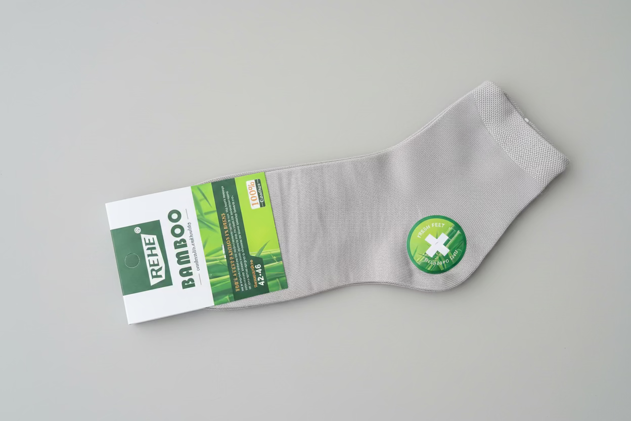 Kojinės vyrams bambuko pluošto pusilges spalvų mix , 5 vnt