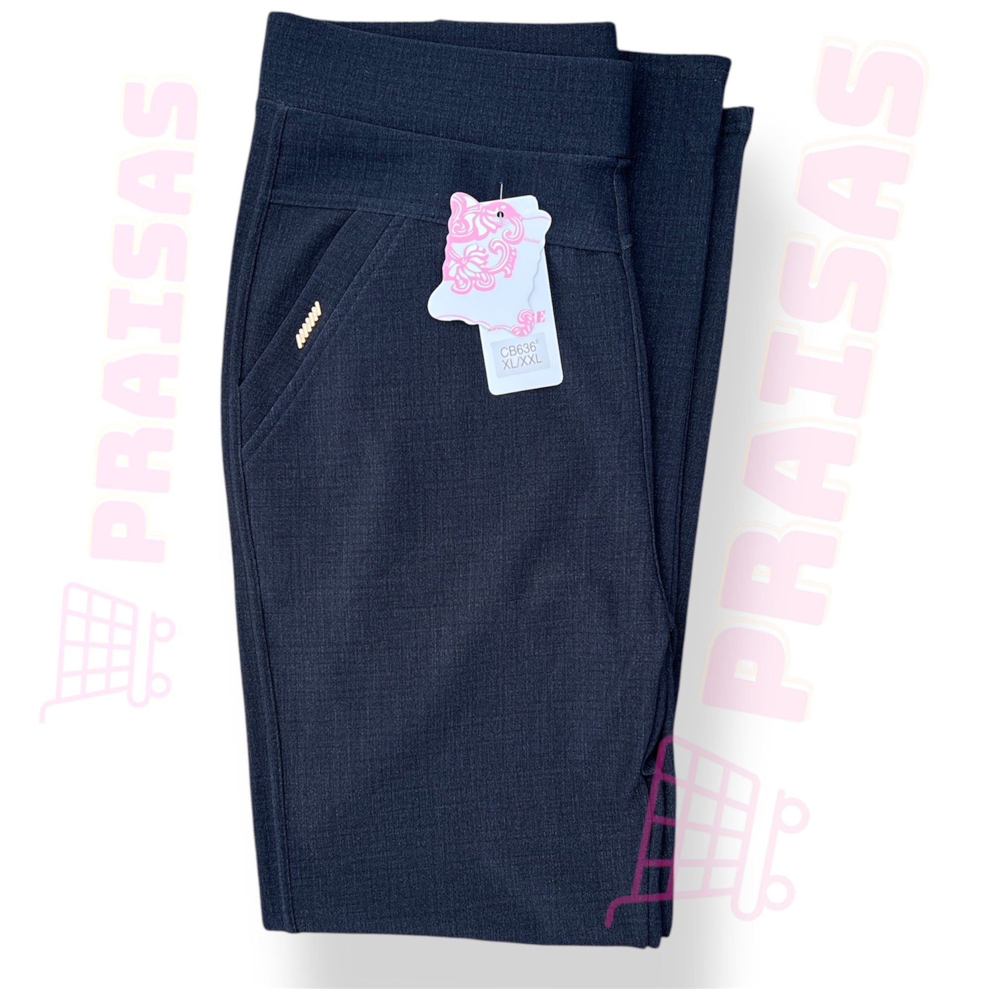 Tvirtos moteriškos kelnės su raštu dassire 636 – elastingos, nesiglamžančios, praktiškos