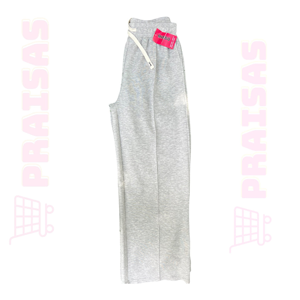 Tiesios platesnio stiliaus laisvalaikio kelnės moterims