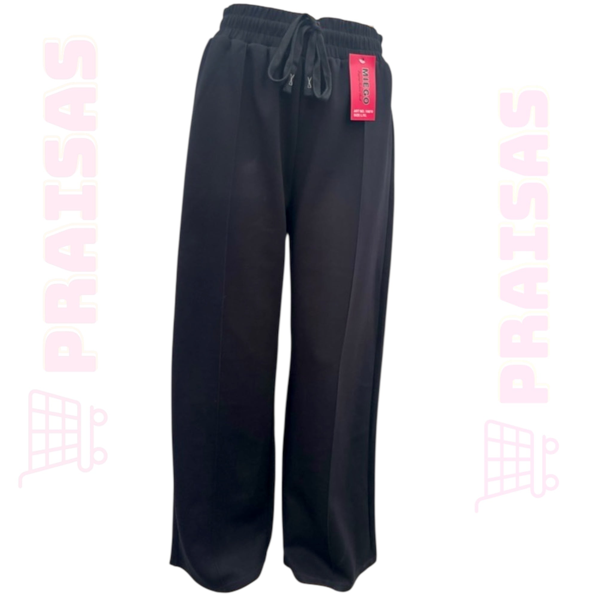 Tiesios platesnio stiliaus laisvalaikio kelnės moterims