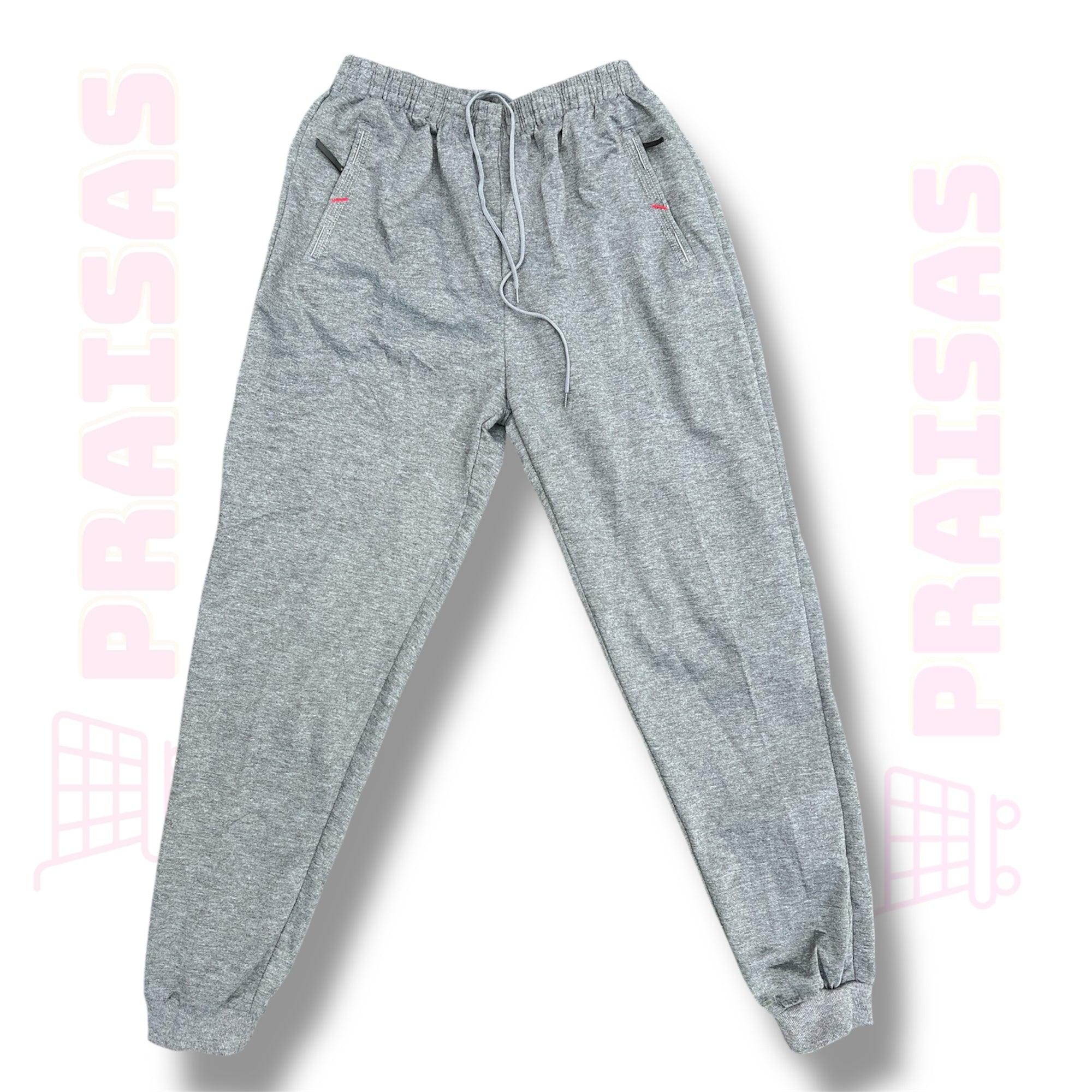 🟤 Paprasta klasė Vyriškos sportinės kelnės su guma apačioje – plona medžiaga