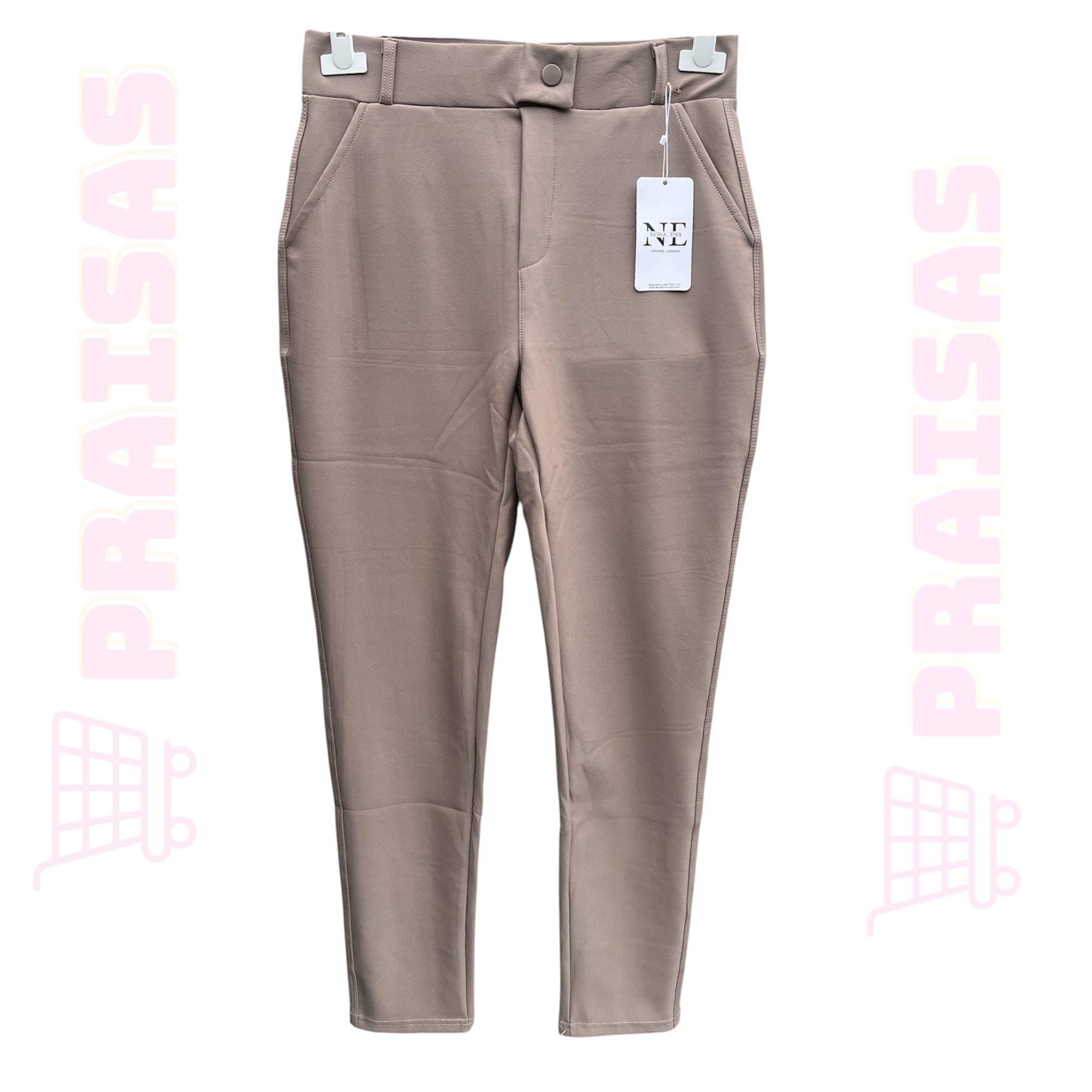 EWA klasikinės moteriškos kelnės su saga – elastingos, 4 spalvų, siaurėjantis modelis ir