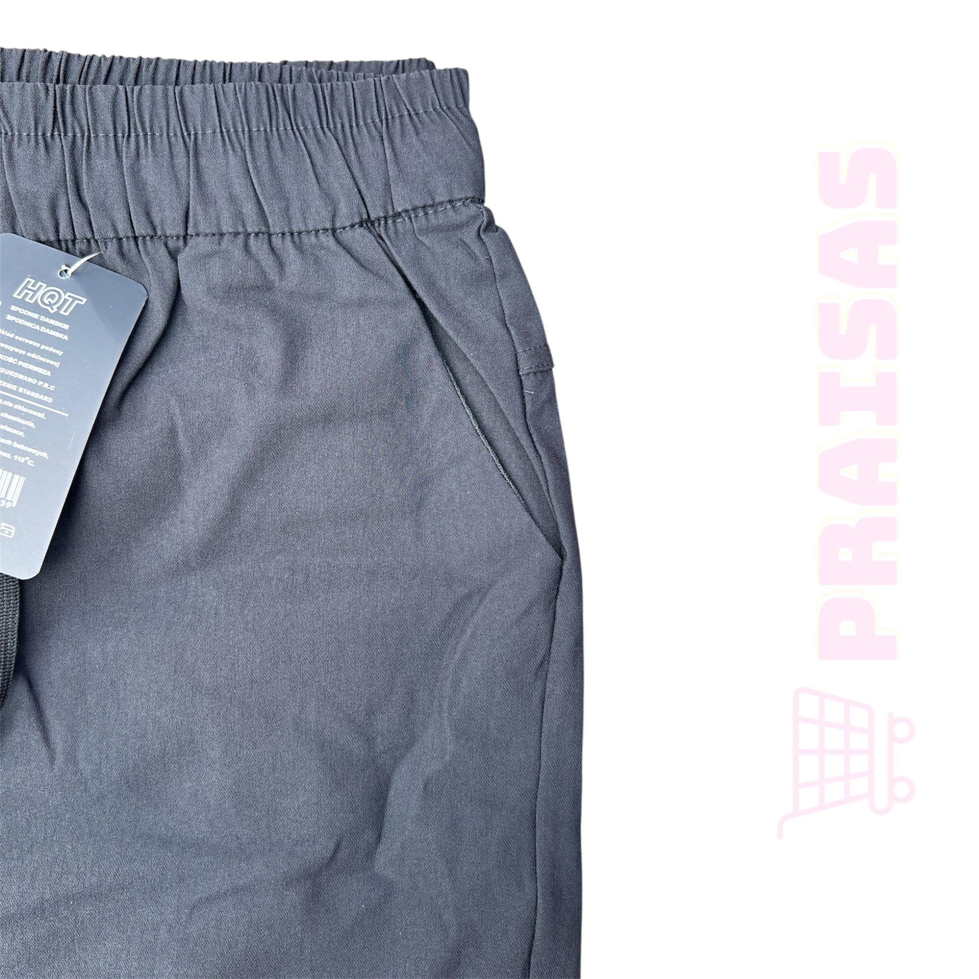 Queene plonos klasikinės kelnės moterims – elastingos, su kišenėmis, dydžiai XL–4XL