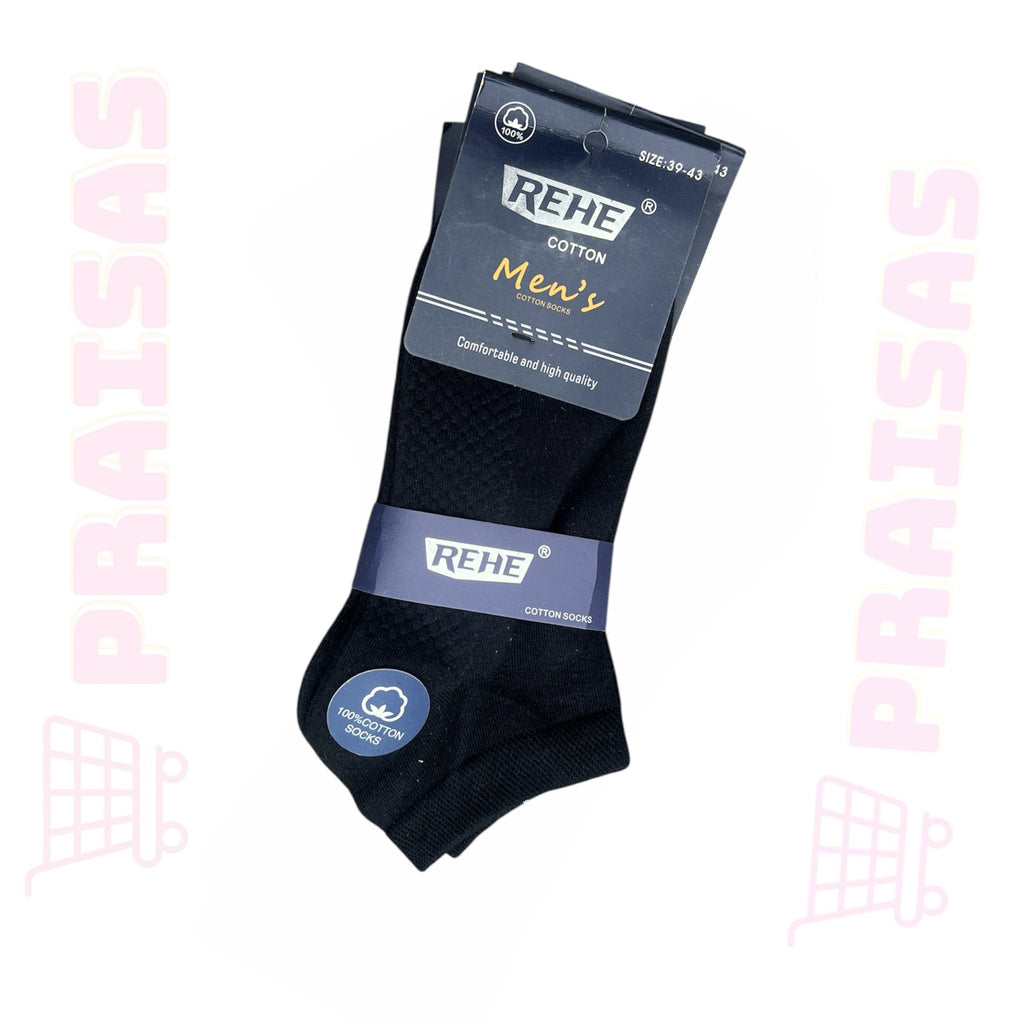 🟢 Premium Vyriškos medvilninės trumpos kojinės (5 poros, spalvų mix arba juodos)