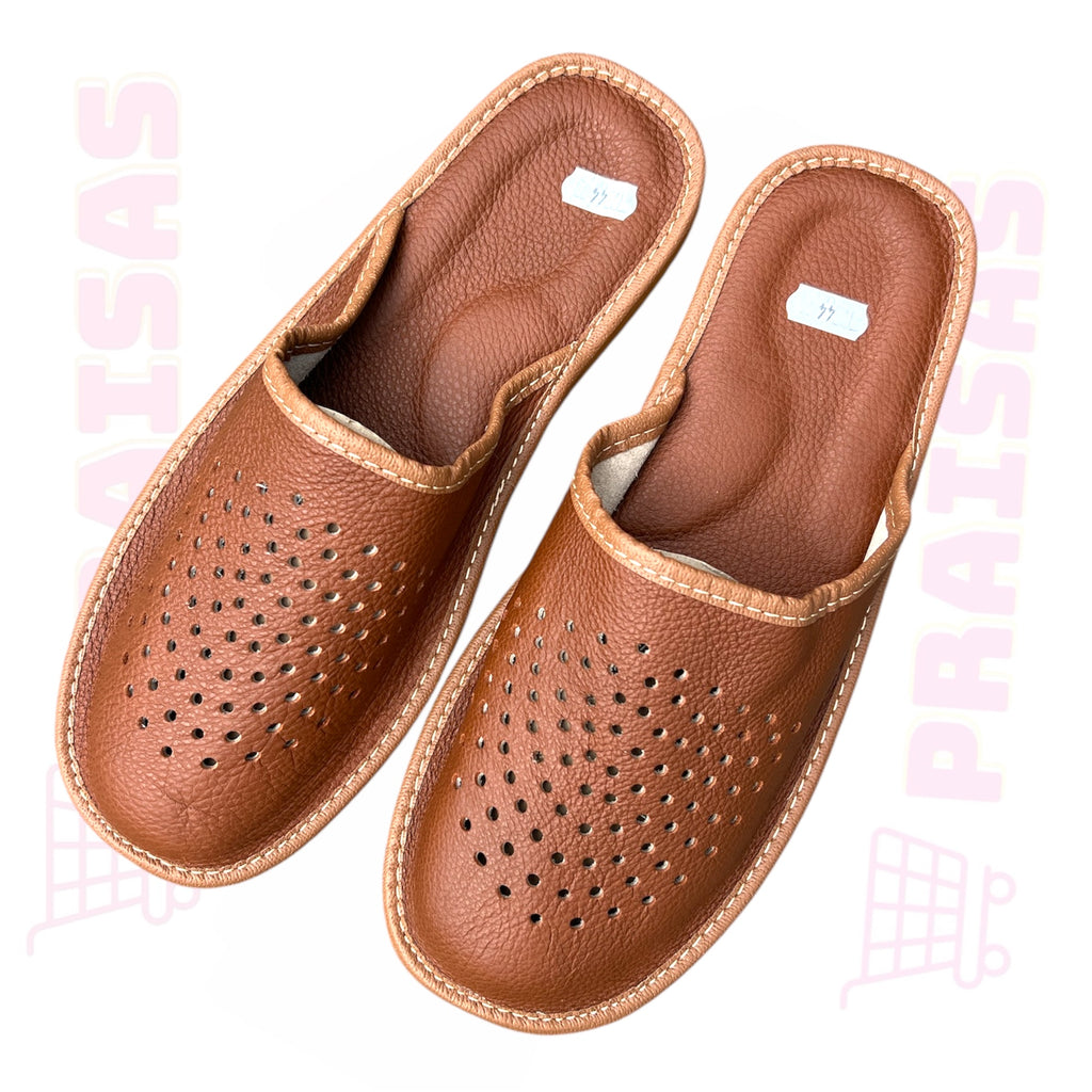 Šlepetes odines vyrams uždaros