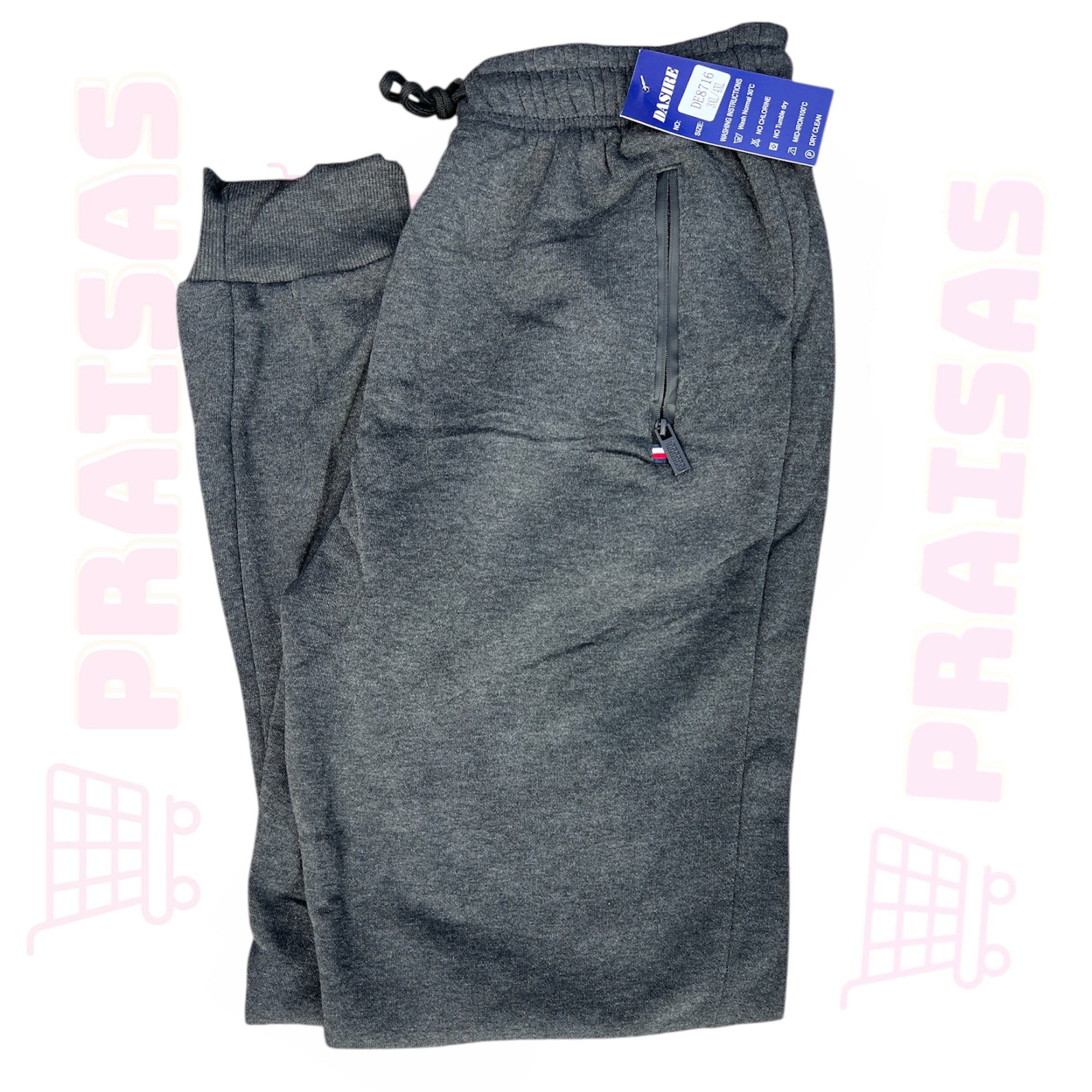 ⚪ Standartinė klasė Vyriškos šiltos sportinės kelnės su guma apačioje, medžiaga su pūkeliu