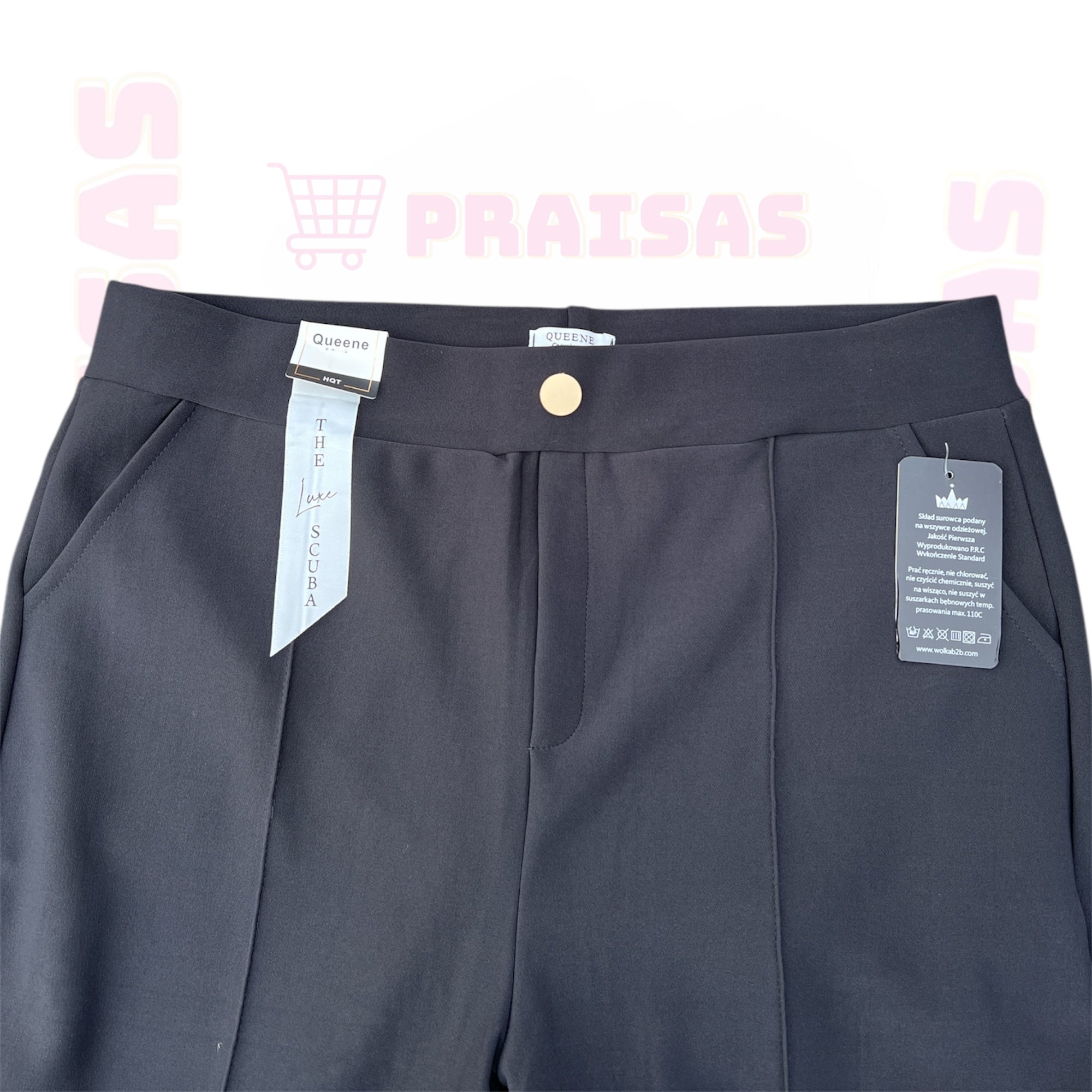 Klasikinės platesnės kelnės moterims Queene 9136