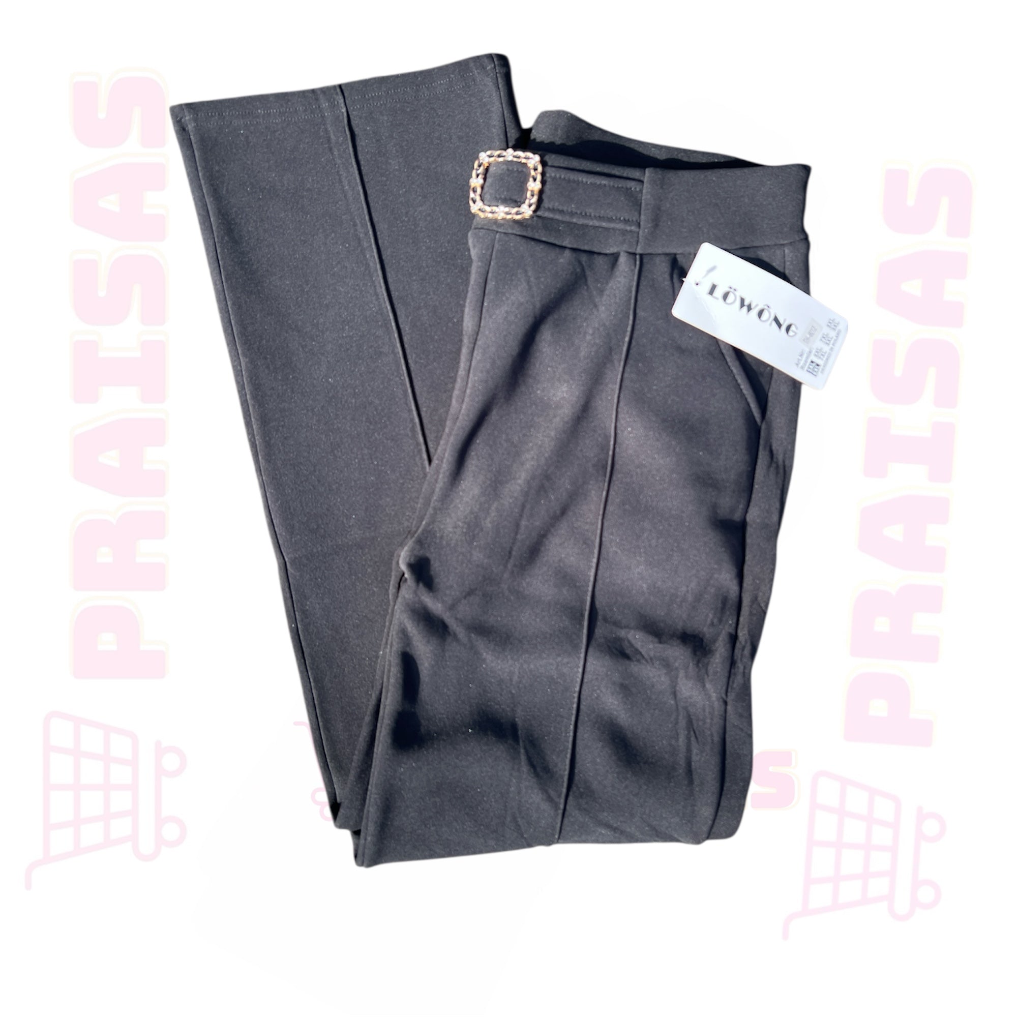 Klasikinės šiltos platesnės kelnės moterims Lowong 6012