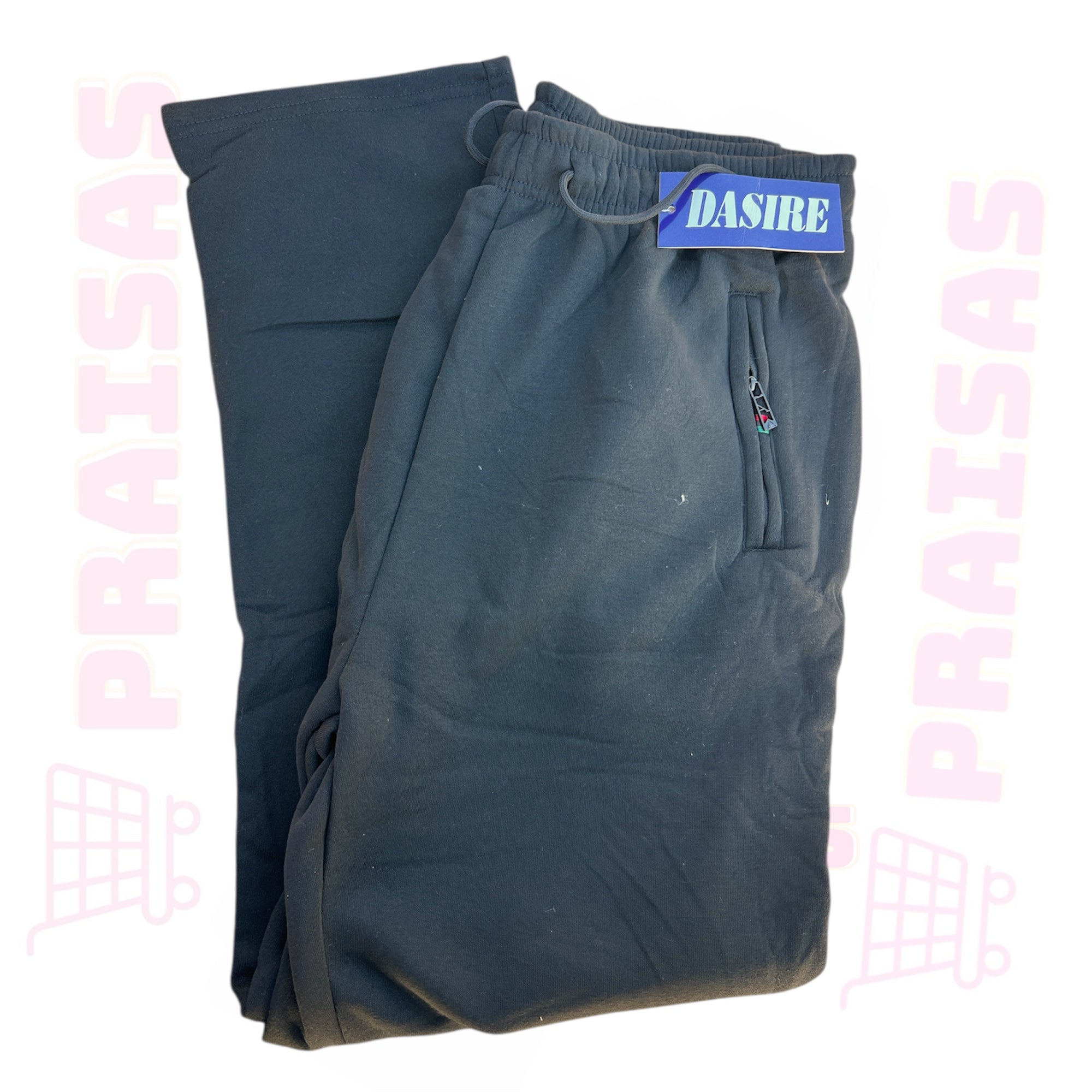 ⚪ Standartinė klasė Vyriškos sportinės kelnės su kišenėmis – tiesaus kirpimo,  šilta medžiaga