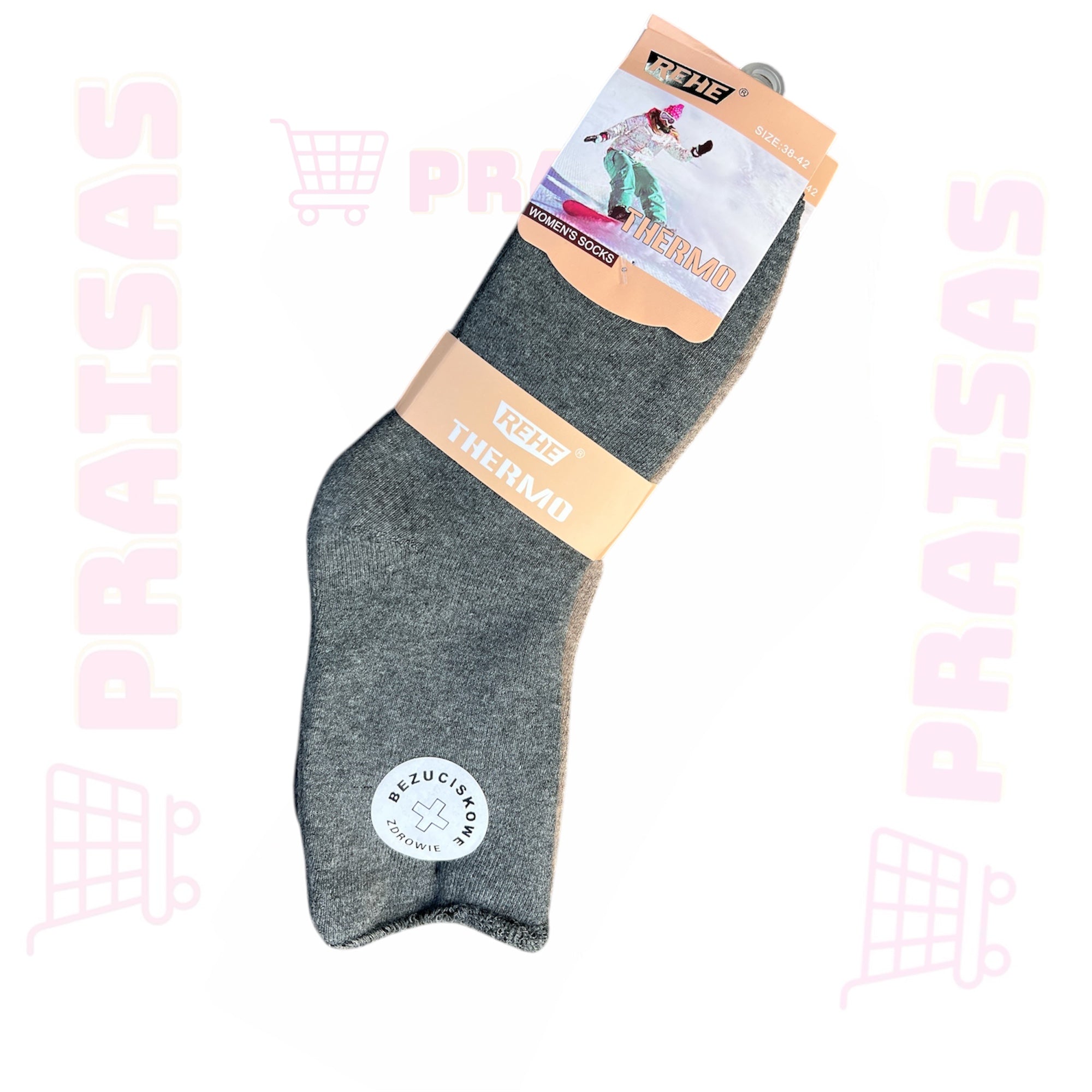 Frote termo kojinės nespaudžianti guma moterims , 4vnt