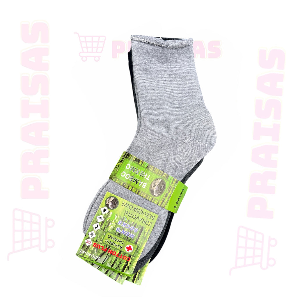 Thermo frote  kojinės vyrams nevaržanti guma (4 poros)