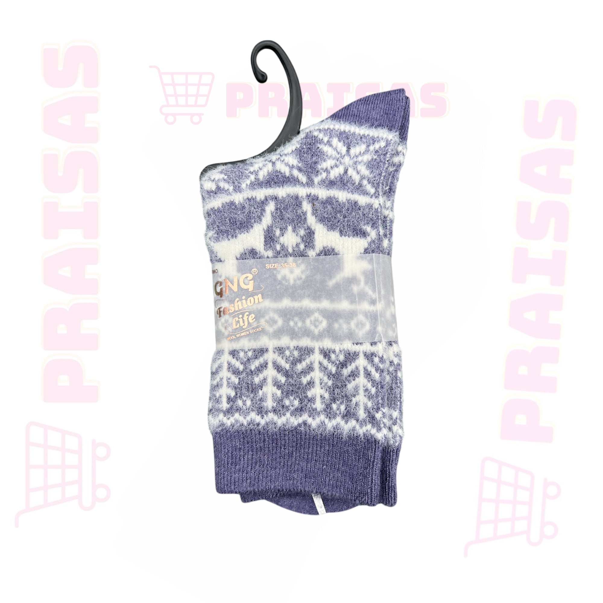 Kojinės su elpala klasikinis ilgis su motyvais