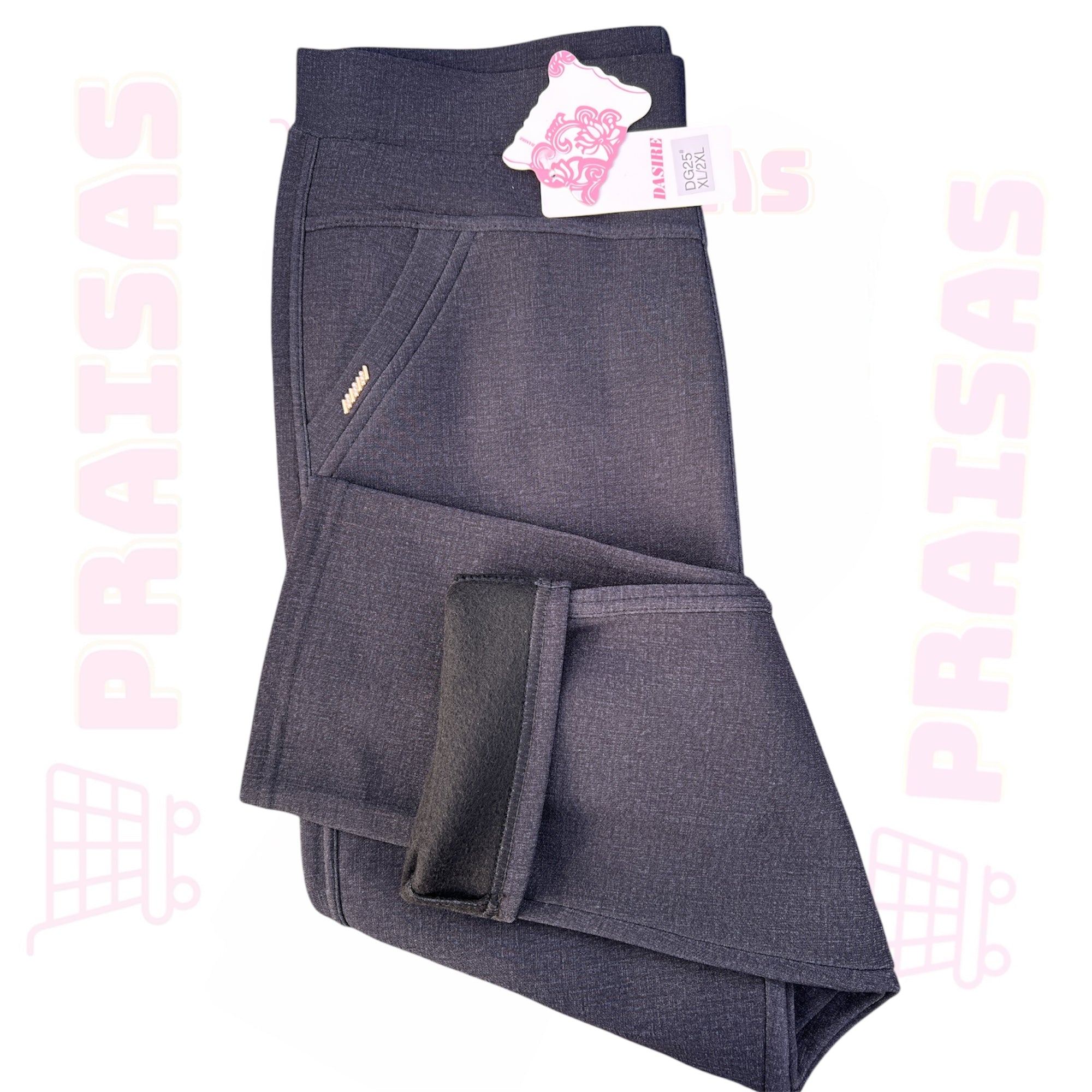 Klasikinės šiltos kelnės su rastu