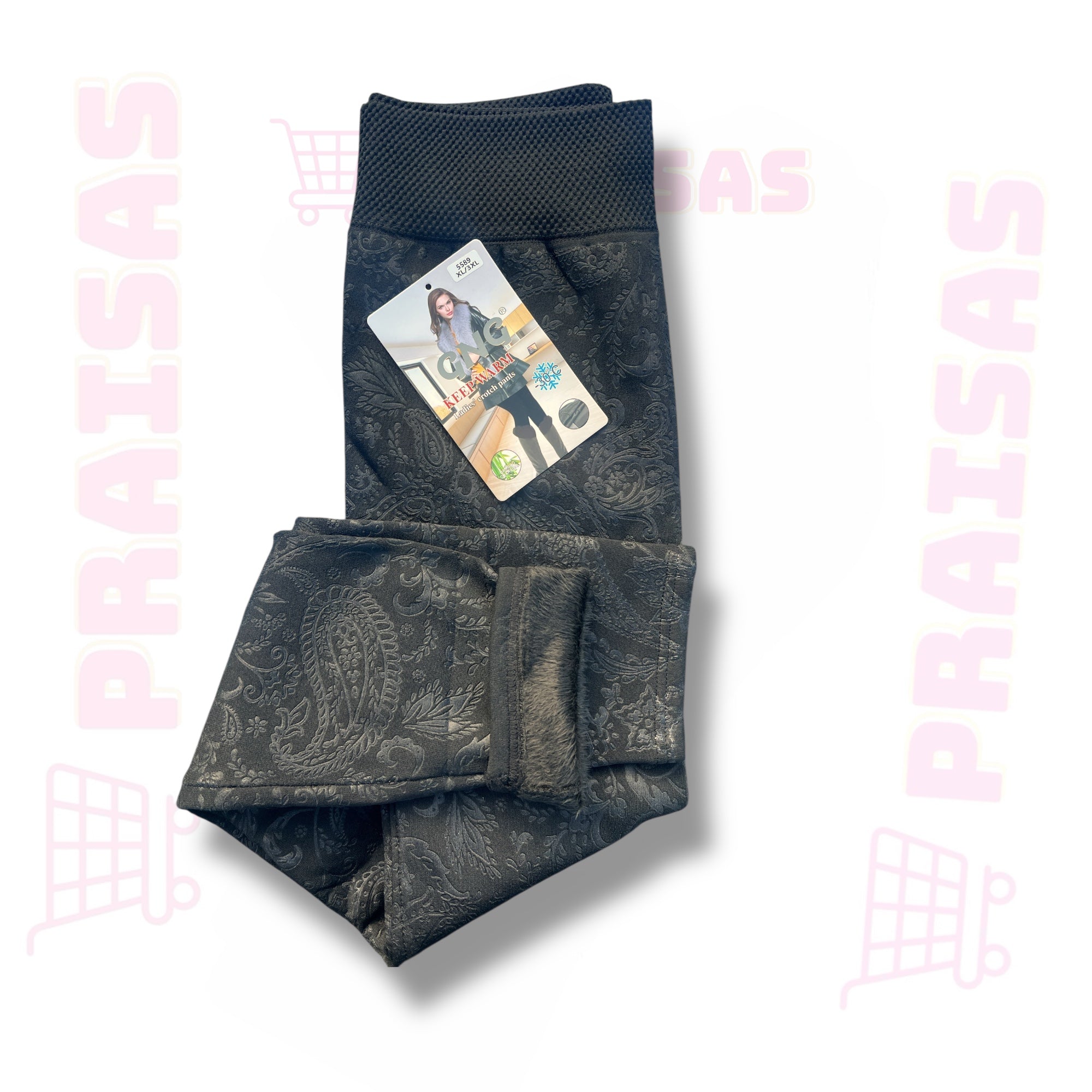 Tamprės su raštu šiltos