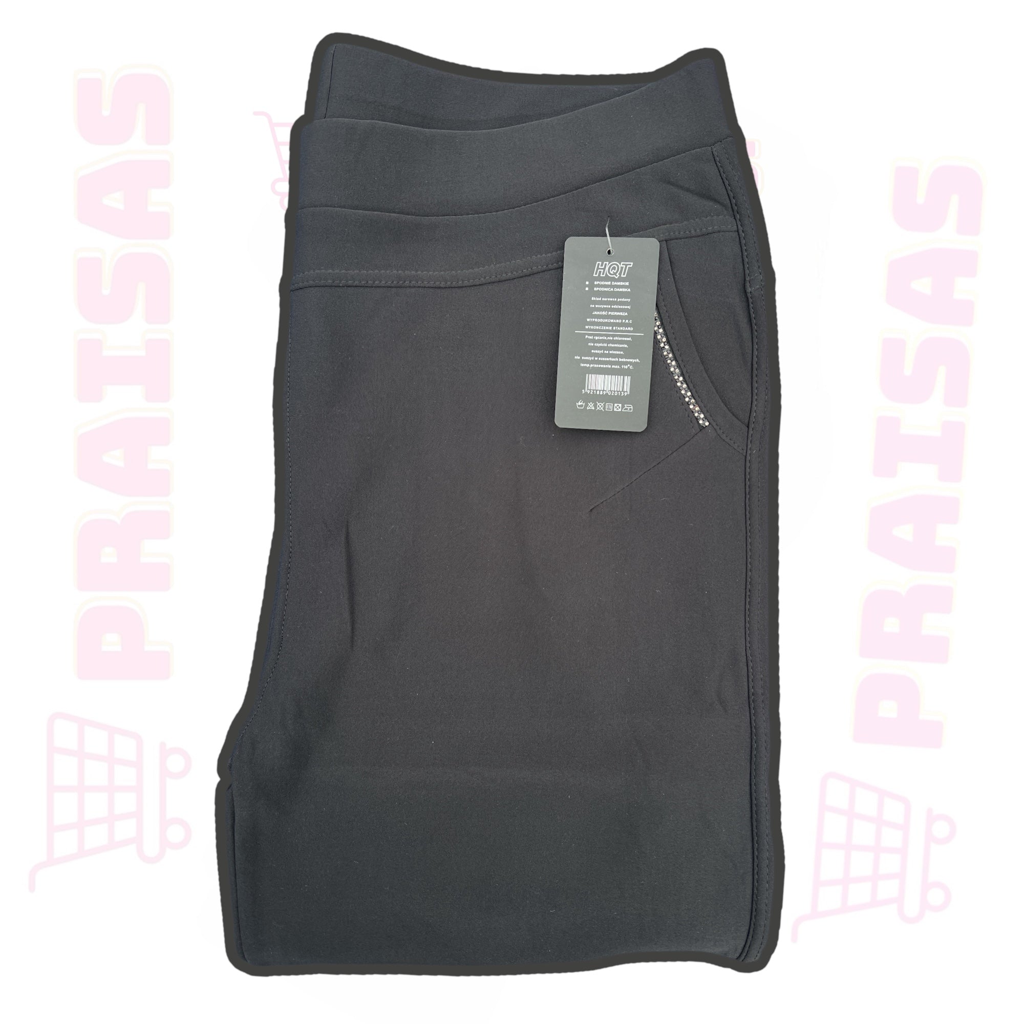 Klasikinės juodos kelnės Queene didesni dydžiai