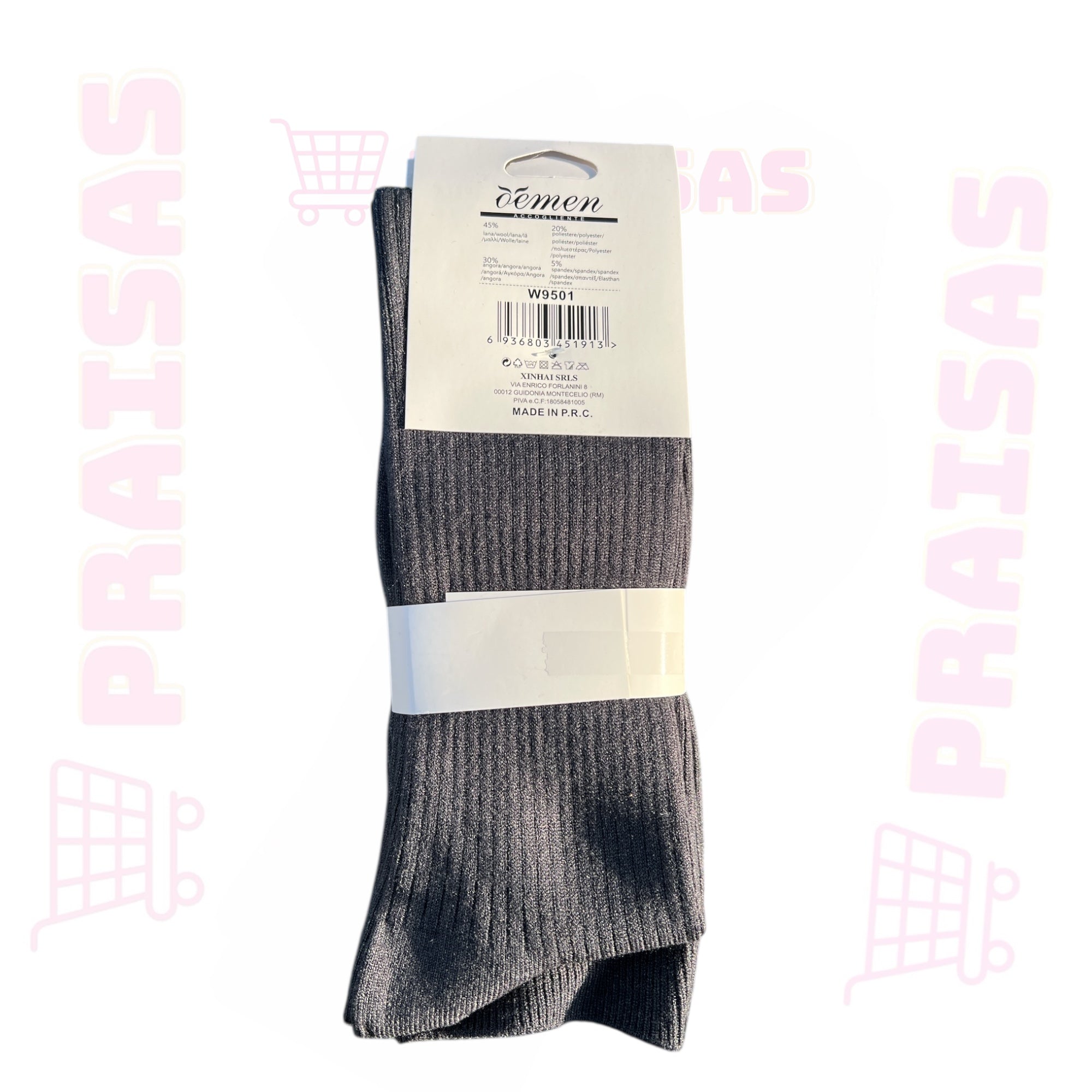 Plonos vilnos kojinės iki kelių moterims , 3 poros