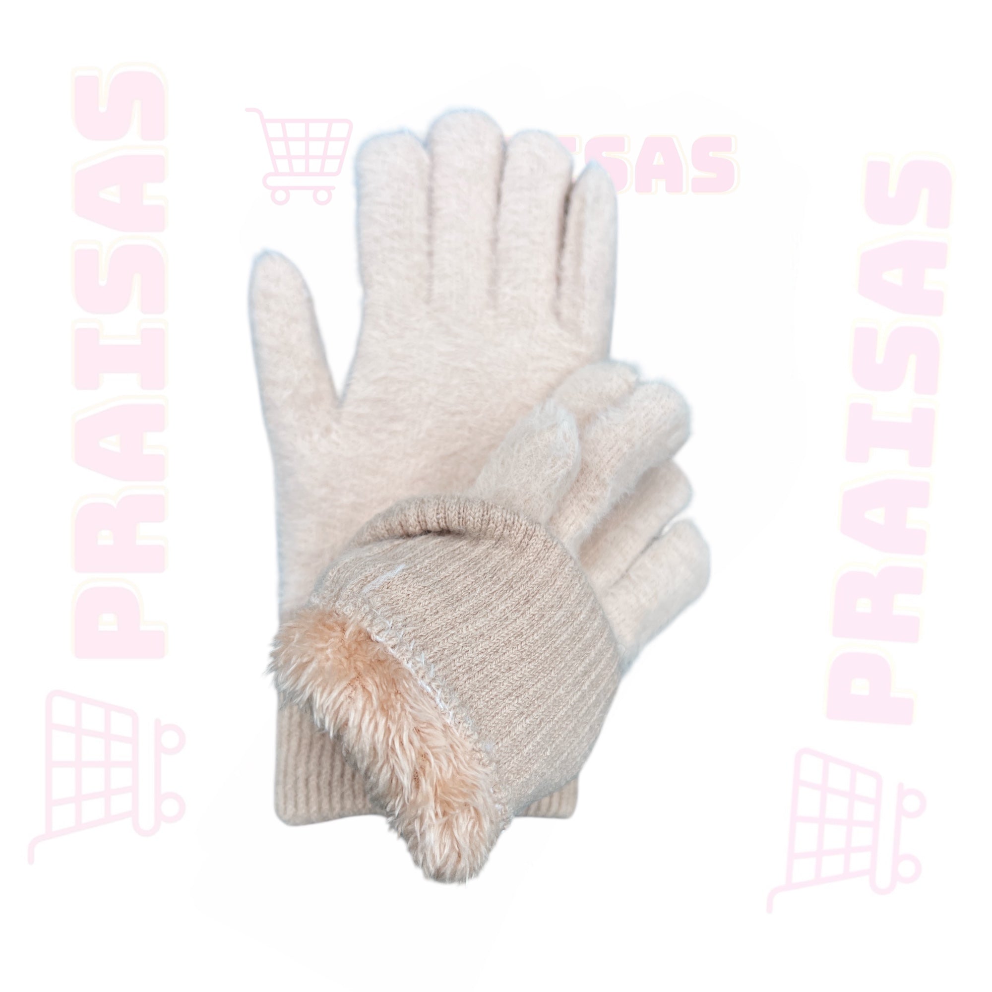 Klasikinės spalvotos švelnios pirštinės moterims