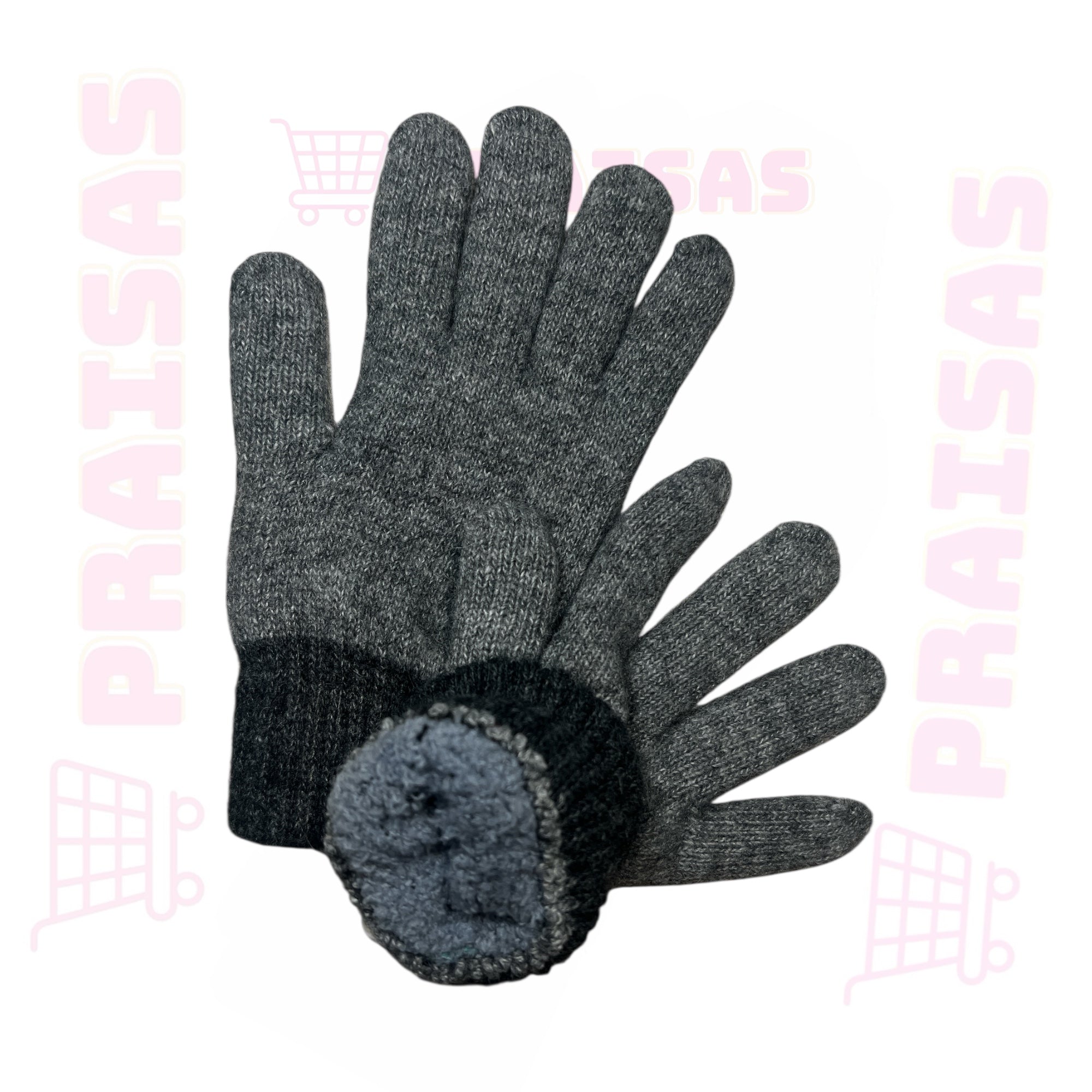 Pirštinėms vyrams su vilna, šiltos