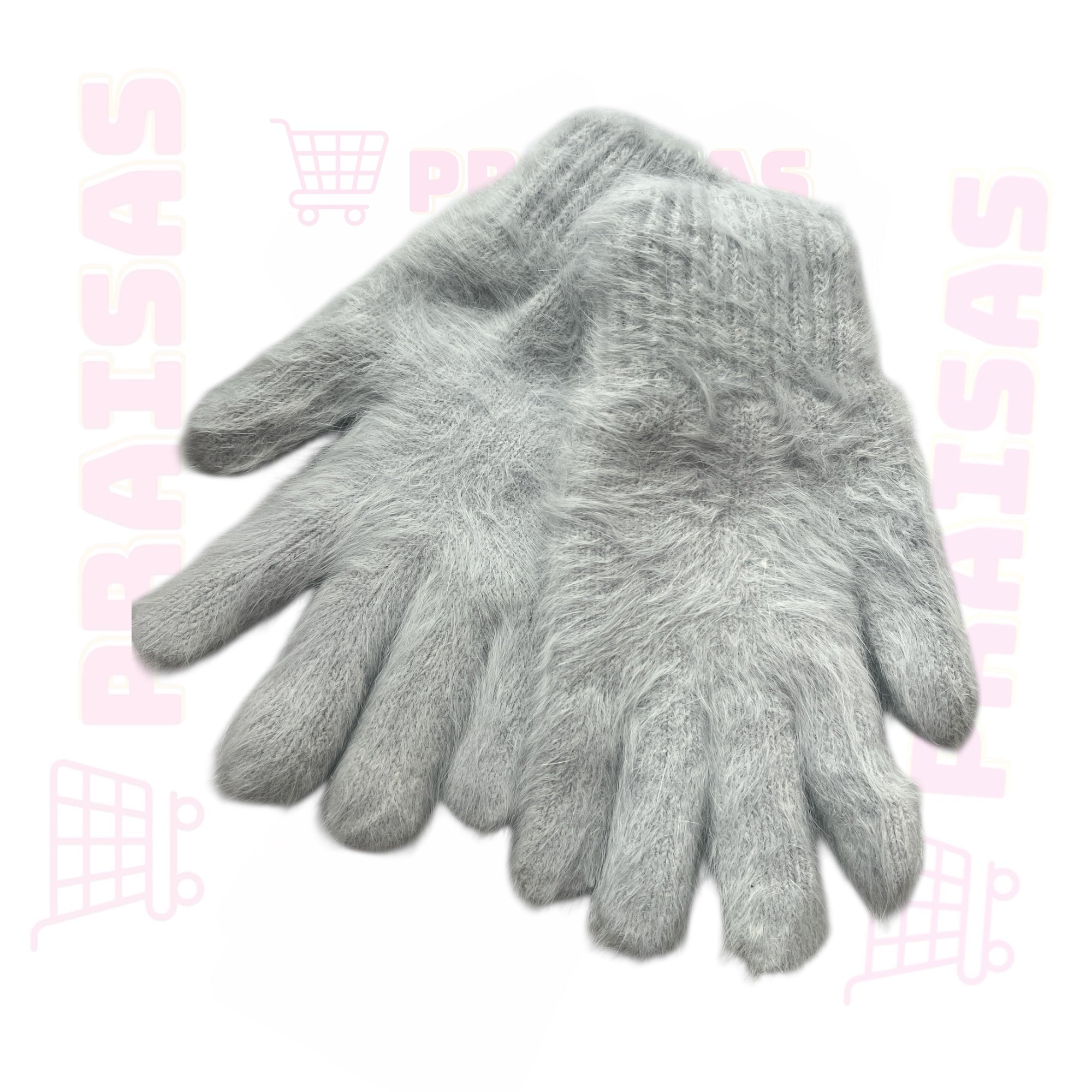 Klasikinės pirštuotos šiltos pirštinės moterims