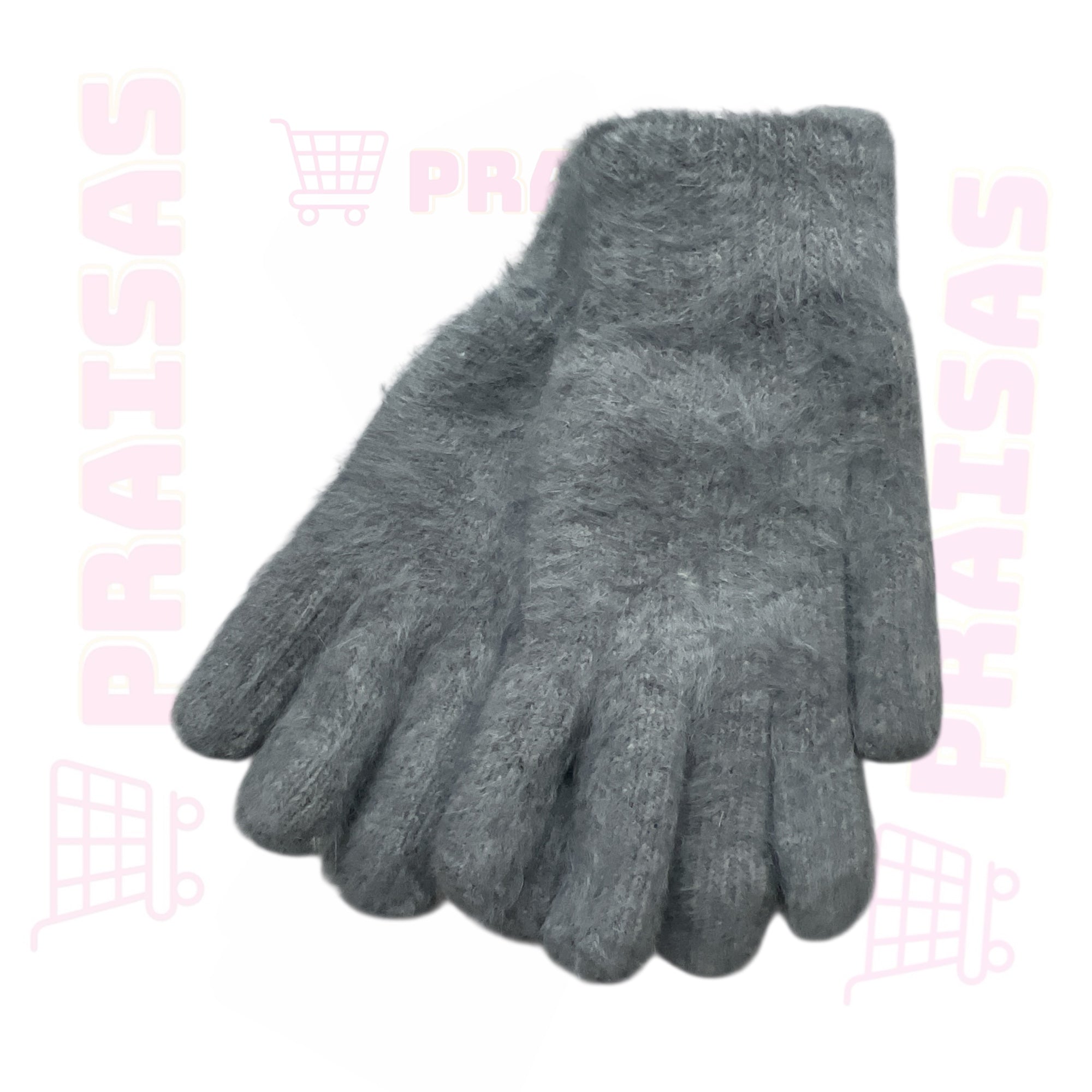 Klasikinės pirštuotos šiltos pirštinės moterims