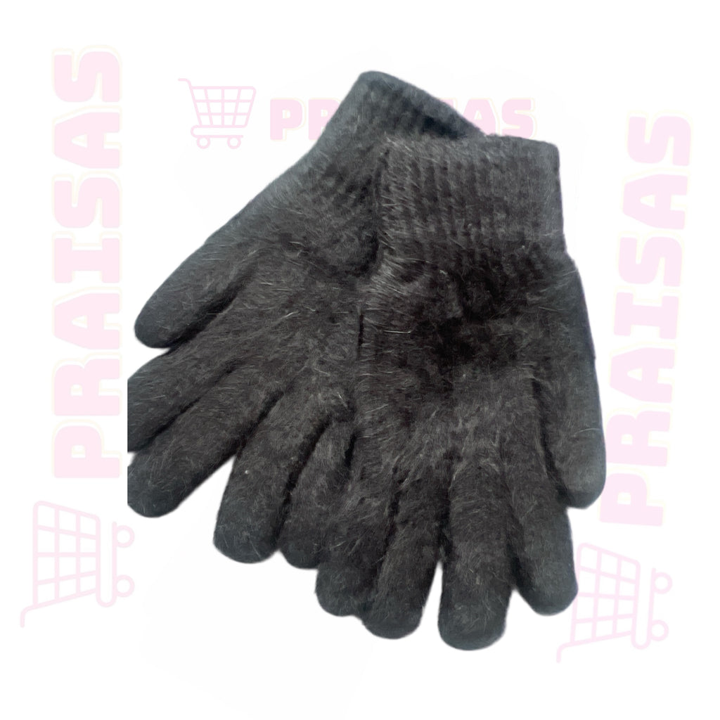 Klasikinės pirštuotos šiltos pirštinės moterims