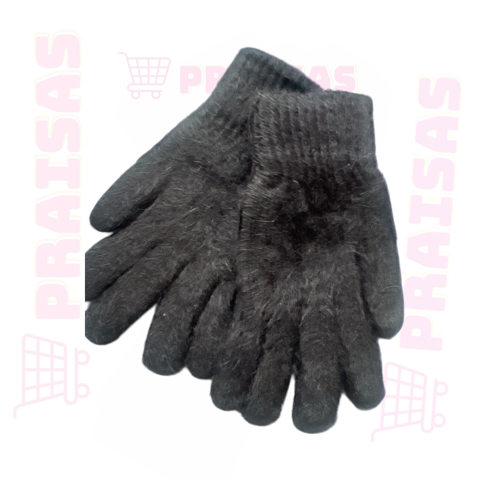 Klasikinės pirštuotos šiltos pirštinės moterims