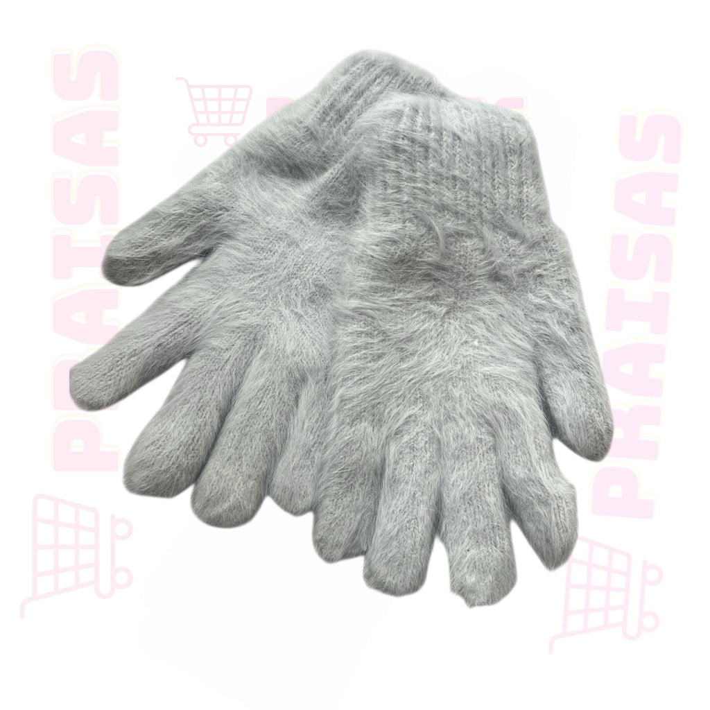 Klasikinės pirštuotos šiltos pirštinės moterims