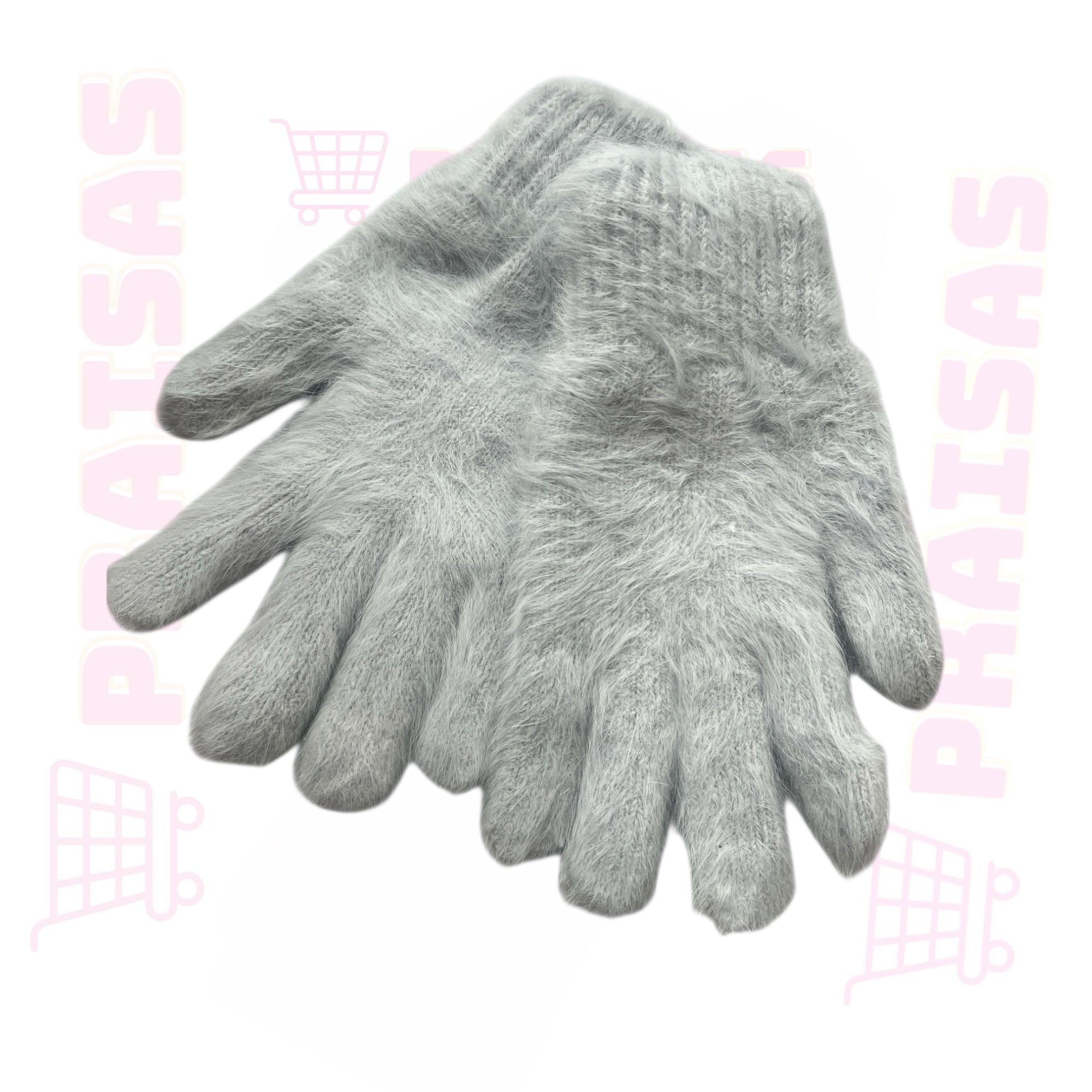 Klasikinės pirštuotos šiltos pirštinės moterims