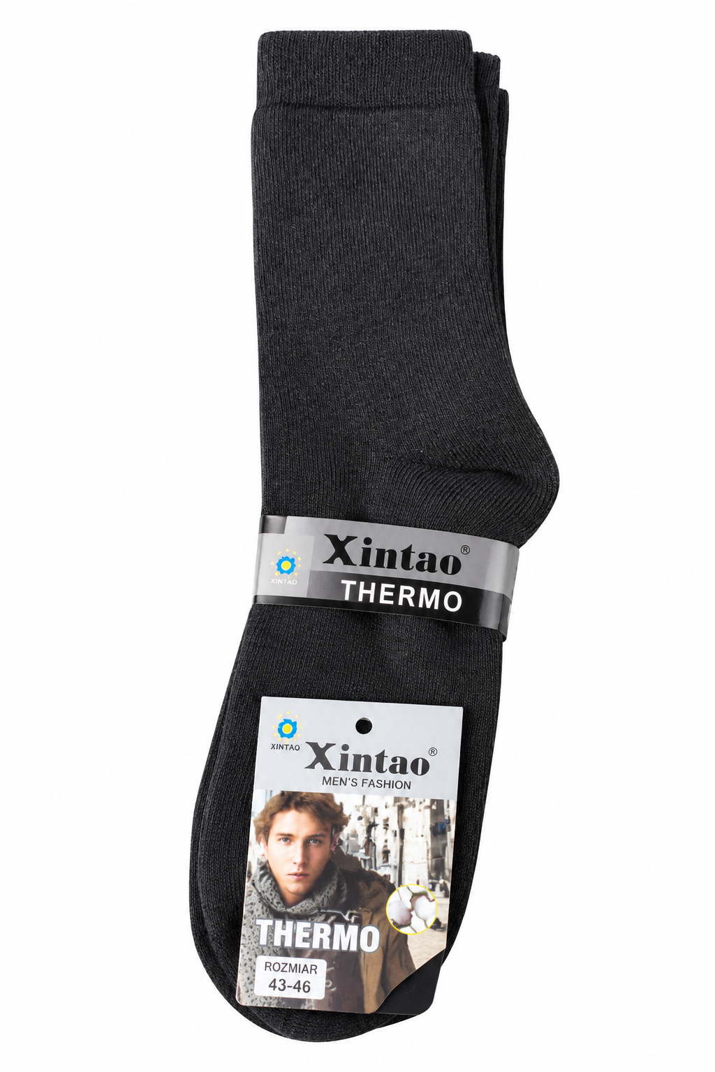 XINTAO frote storesnės kojinės vyrams juodos  , 4 poros
