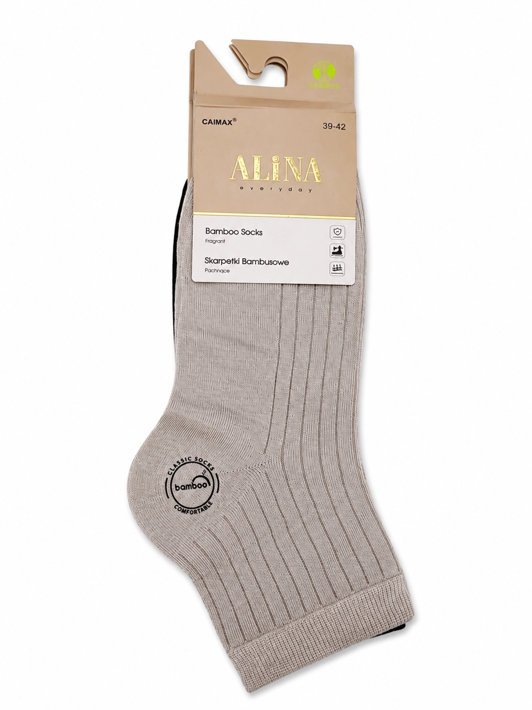 Pusiilgės bambuko kojinės  – spalvų mix  , 5 poros